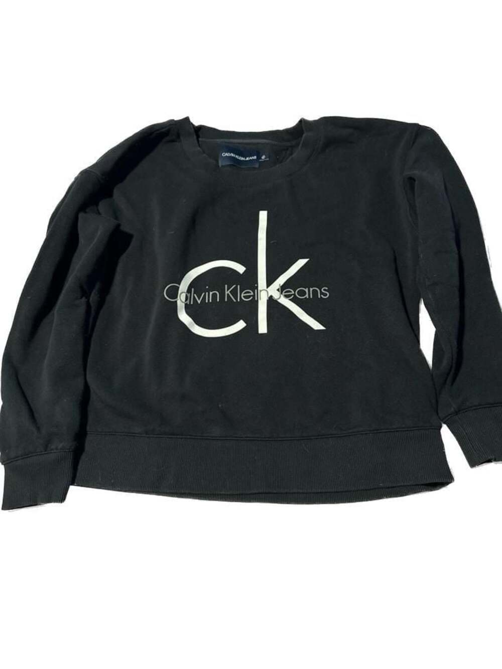 Calvin Klein Jeans Monogram Logo Black Crewneck Sweatshirt